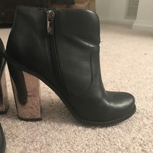 Chinese Laundry Gun Metal Heel Ankle Boots